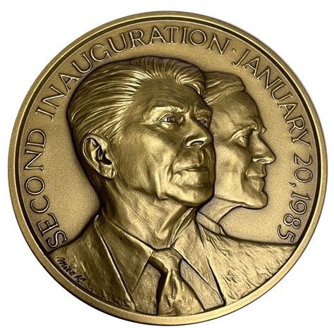 Medal Ronald Reagan Second Inauguration United States Numista