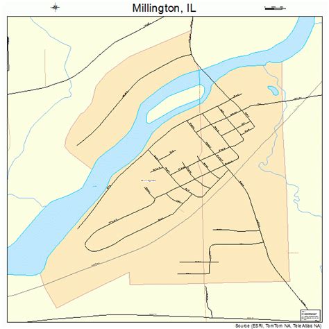Millington Illinois Street Map 1749308