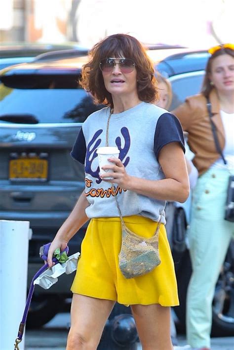 Helena Christensen Out With Her Dog In New York 10072022 Hawtcelebs