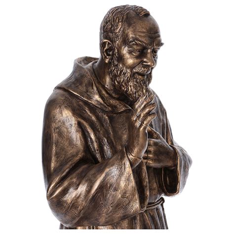 Padre Pio Statue In Fiberglass Bronze Colour 175 Cm By Online Sales