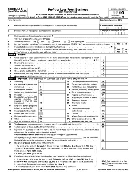 Unlike form 1040a and 1040ez, both of which can only be used for. IRS Form 1040 (Schedule C) 2019 - Printable & Fillable Sample in PDF