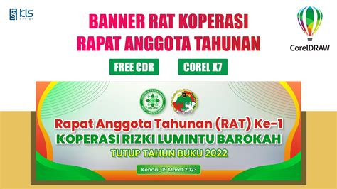 Free Cdr Desain Banner Rat Koperasi Klsdesain Youtube