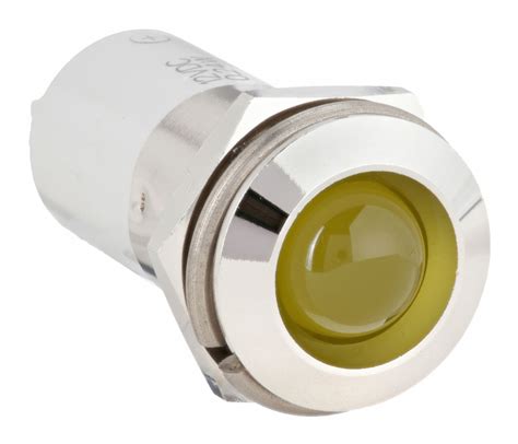 Yellow Male 110 Connector Round Indicator Light 24m14624m146