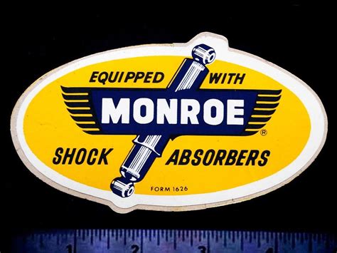 Monroe Shock Absorbers Original Vintage 1960s Racing Decalsticker