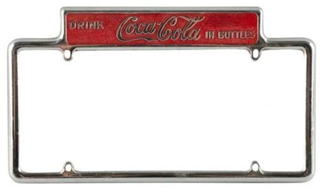 S Coca Cola License Plate Frame Value Price Guide
