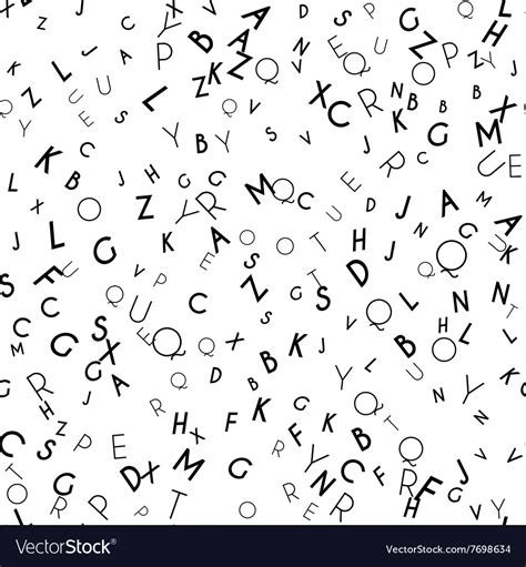random letters seamless pattern royalty free vector image