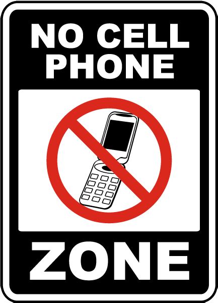 No Cell Phone Zone Sign Save 10 Instantly