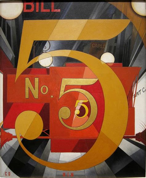 I Saw The Figure 5 In Gold Painting By Charles Demuth Fine Art America