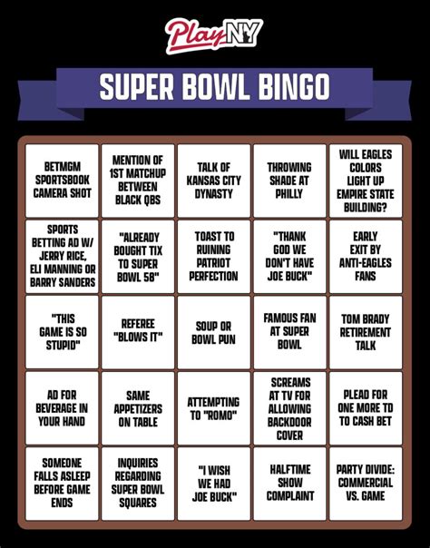 Spice Up Your Watch Party With This Super Bowl Bingo Game