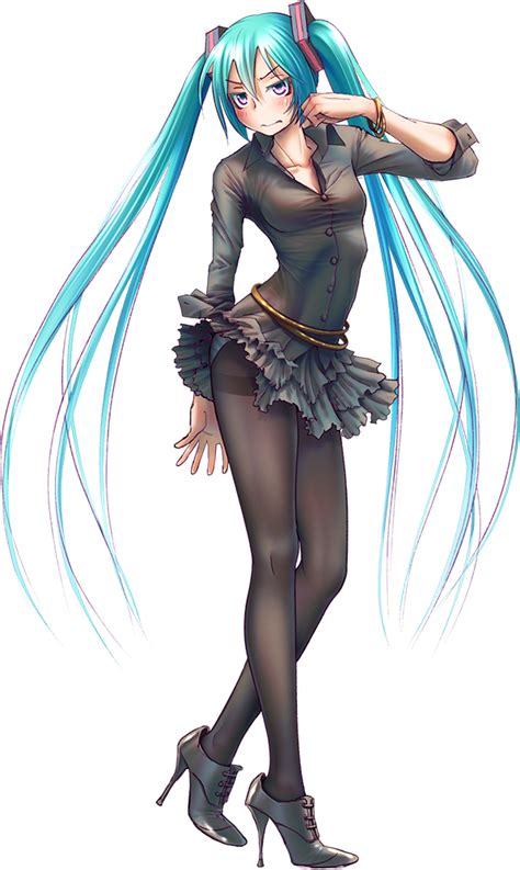 Wokada Hatsune Miku Vocaloid Girl Alternate Legwear Angry Aqua