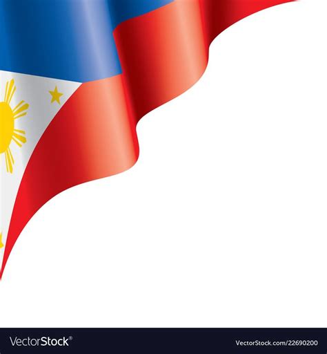 Philippines National Flag Vector Illustration On A White Background