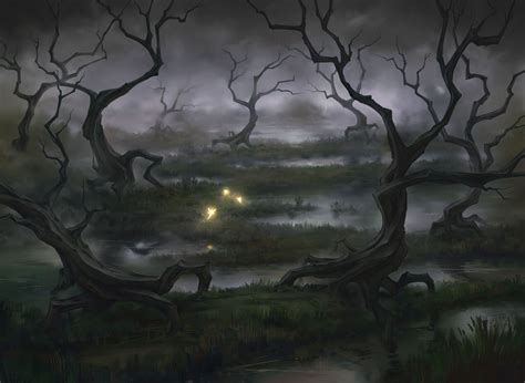 Swamp Marius Janusonis Fantasy Landscape Dark Fantasy Landscape