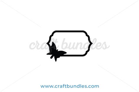 Butterfly Frame SVG Cut File - CraftBundles