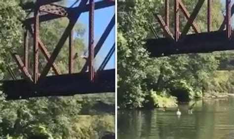 Shocking Video Shows Four Year Old Being Thrown Off Bridge In