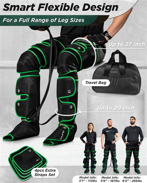 Lunix Lx10 Full Leg Compression Massager Green Lunixinc