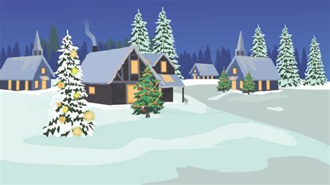 Christmas House Outdoor 2d Animation Stock Footage Video 100 Royalty