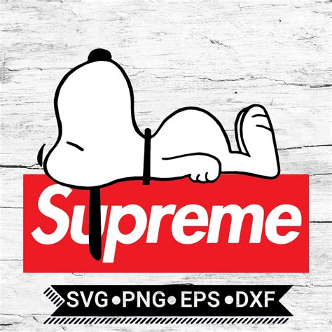 Snoopy Dog Supreme Logo Svg Snoopy Dog Svg Supreme Snoopy Etsy
