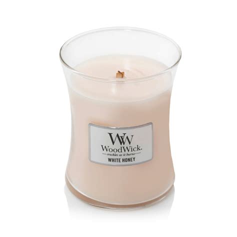 Woodwick Świeca średnia White Honey 100h