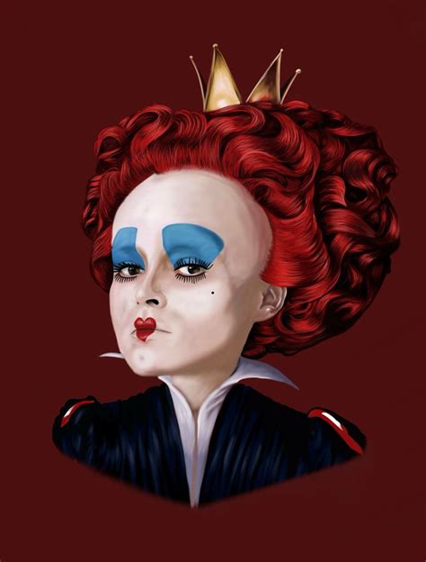 Queen Of Hearts Tim Burton Alice In Wonderland Fan Art From