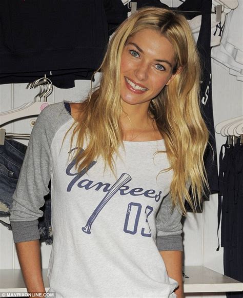Jessica Hart Shows Her Support For The Yankees As She Models Victorias