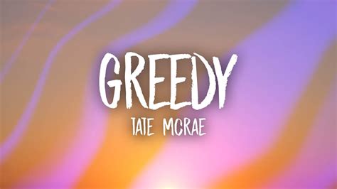 Tate Mcrae Greedy Lyrics Youtube