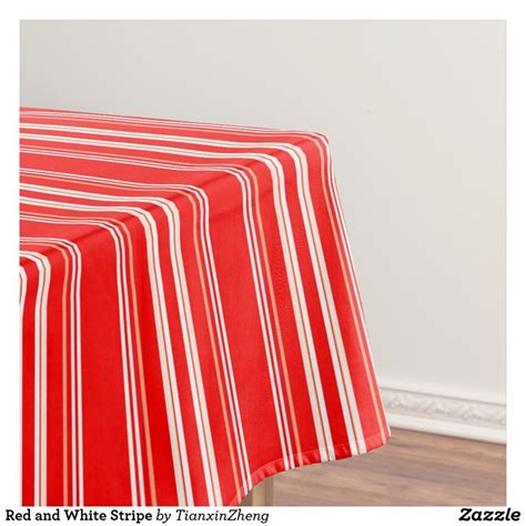 Red And White Stripe Tablecloth In 2020 Red And White Stripes Striped
