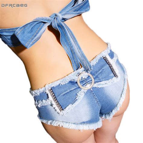 Buy Hot Sale Summer 2018 Blue Sexy Mini Shorts Jeans For Nightclub Pole Dancing