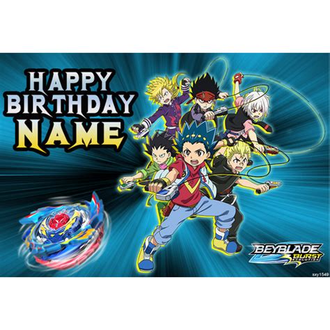 beyblade burst personalised birthday party supplies banner backdrop decoration beebi belle