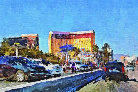 Las Vegas Welcome Sign On The Strip Mixed Media By Tatiana Travelways Pixels