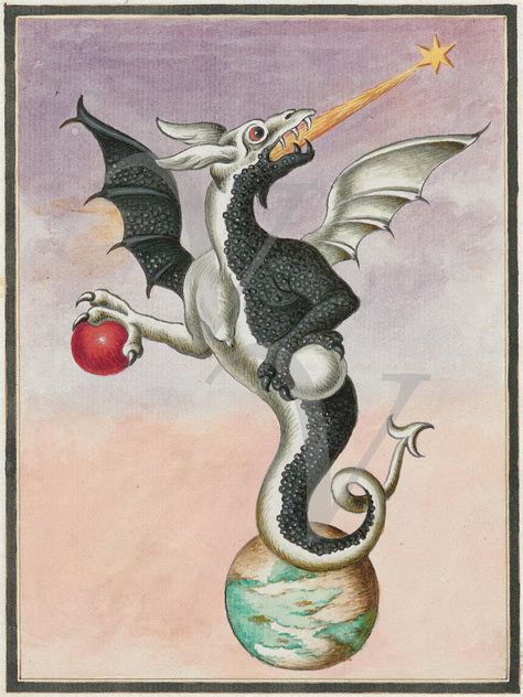 Alchemy Dragon German Alchemical Painting Opium Of The Poets