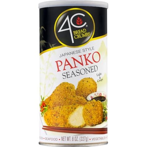 4c Japanese Style Seasoned Panko Bread Crumbs 8 Oz Canister