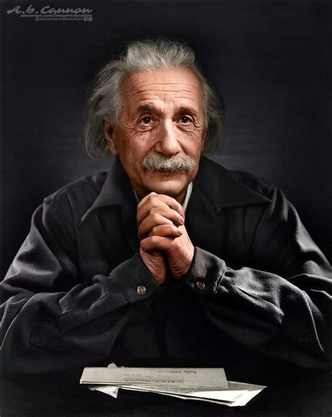 Intimate Portrait Of Albert Einstein 1948 Rcolorization