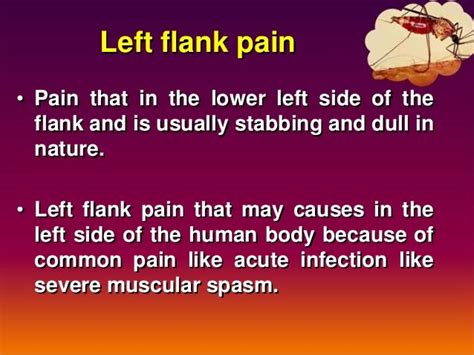 Left Side Flank Pain Causes Slide Share