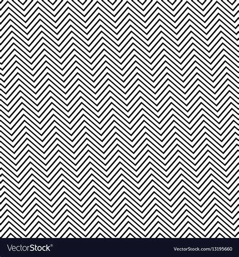 Black And White Angular Zig Zag Line Pattern Vector Image