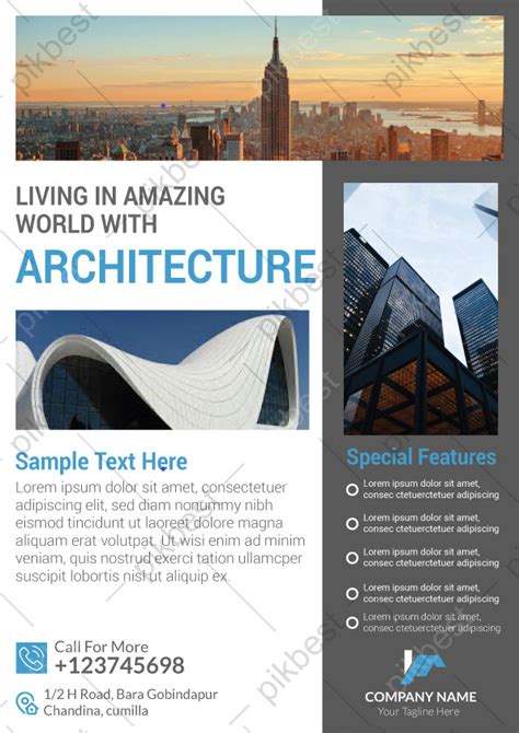 Architecture Flyer Design Template Ai Free Download Pikbest