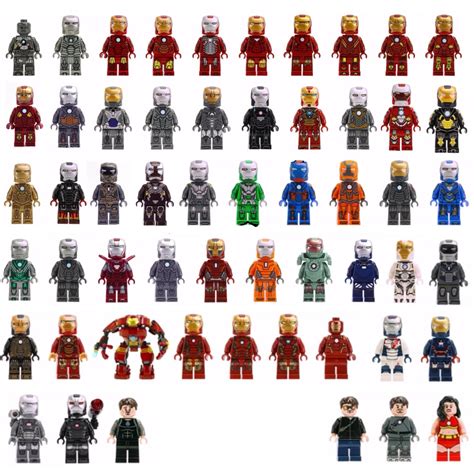 56pcs Ironman Minifigures Fit Lego Minifigure Ironman