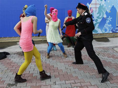 Video Pussy Riot Defies Ban On Sochi Protests Skewers Putin The Two