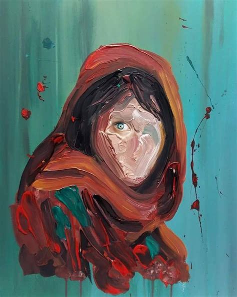 Alex Cocomazziden “the Afghan Girl” Painting Of Girl Afghan Girl Art