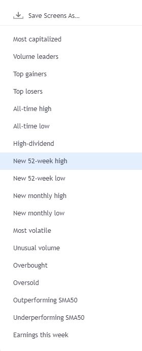 How To Use The Tradingview Stock Screener To Find Stocks To Trade