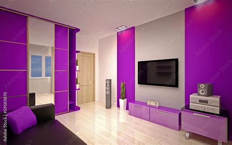 Interior Design Modern Living Room Stock Illustration Adobe Stock