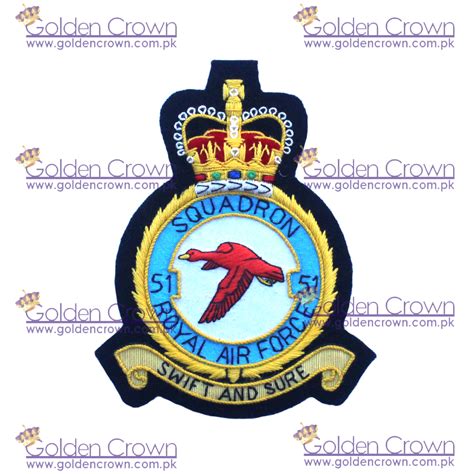 Royal Air Force Squadron 51 Embroidered Badgeraf Patch 51 Squadron