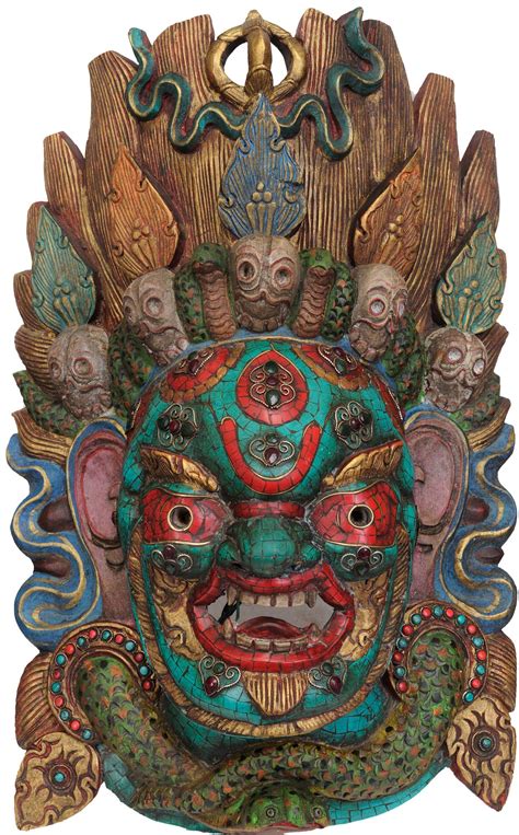 Mahakala Wall Hanging Mask Exotic India Art