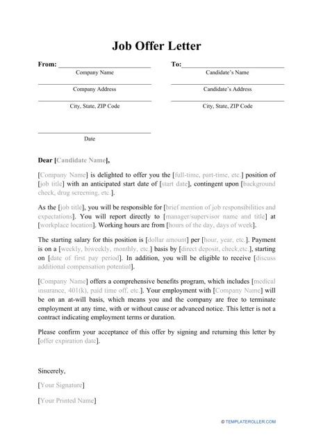 Simple Contoh Offer Letter Offer Letter Format Job Offer Letter