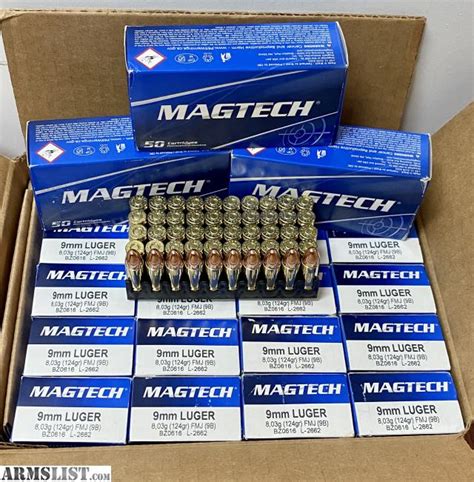 Armslist For Saletrade 1000 Round Case Of 9mm Luger Magtech 124