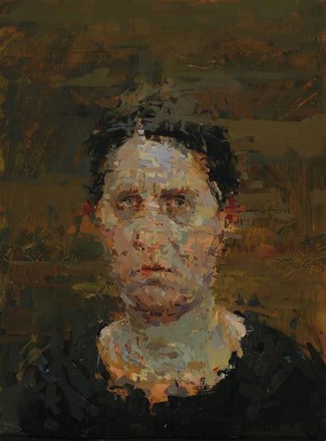 Portrait With Black 2012 Oil On Copper 8 X 6 Inches Ann Gale