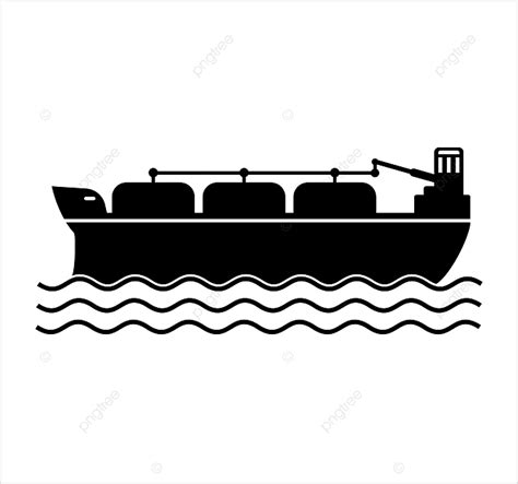 Gambar Ikon Kapal Tanker Minyak Pembawa Lautan Tanda Png Dan Vektor