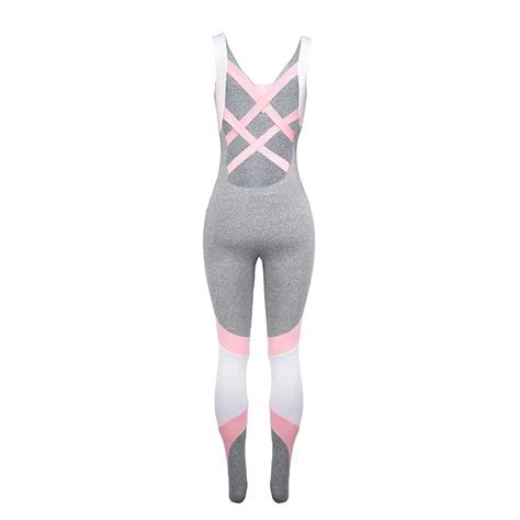 sexy cutout back crisscross exercise yoga suit one piece rompers ladies gym playsuit clothes