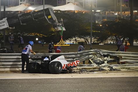 Grosjean Escapes Massive Accident On Opening Lap In Bahrain Racer