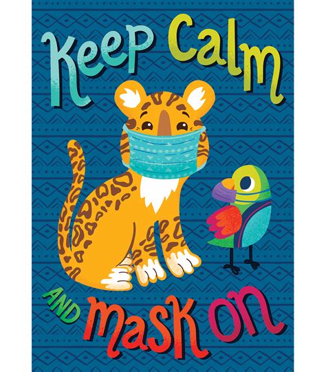 Keep Calm And Mask On Inspirational Poster Buy In Bulk And Save