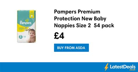 Pampers Premium Protection New Baby Nappies Size 2 54 Pack £4 At Asda